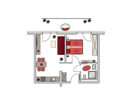 Studentenwohnung 2-Zimmer COMFORT PLUS #wohnhaus Grundriss