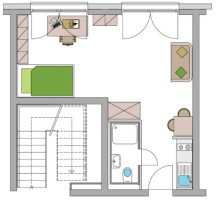 Studentenwohnung Suite Mitte Nord Grundriss