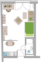 Studentenwohnung Suite Nord Grundriss