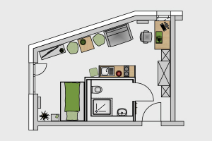 Studentenwohnung COMFORT PLUS Grundriss