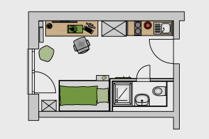 Studentenwohnung ECO L Grundriss