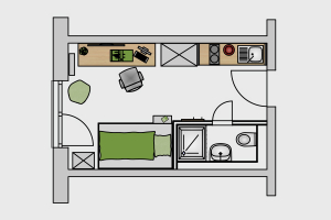 Studentenwohnung ECO M Grundriss