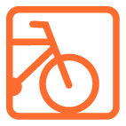 Secure bicycle storage room in the building Icon