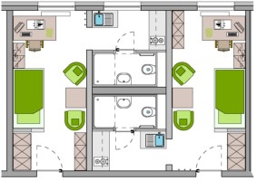 Studentenwohnung Studio SI/SA Grundriss