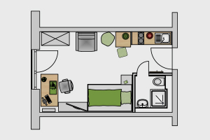 Studentenwohnung STUDIO M Grundriss