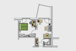 Studentenwohnung SUITE LOGGIA Grundriss