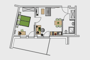 Studentenwohnung SUITE PLUS LOGGIA Grundriss