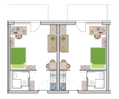 Studentenwohnung Studio B/T Grundriss